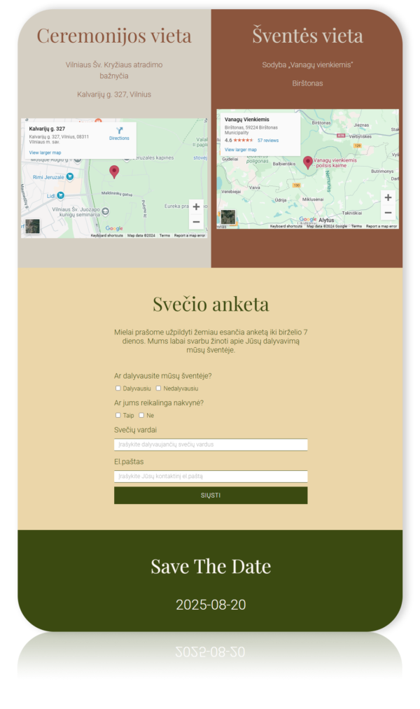 Pakvietimas „Smėlio spalvos” - Image 2